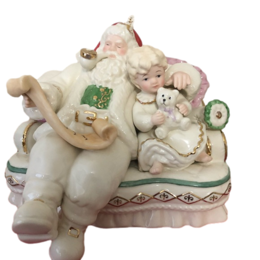 Lenox Fireplace Collection Santa with Box